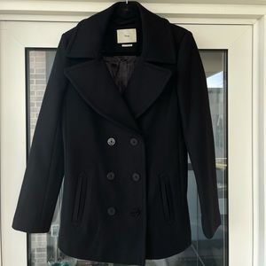 COPY - Black wool pea coat from Aritzia